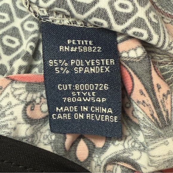 Max Studio Sleeveless Black White Geometric Dress Large Petite Casual Boho EUC - Picture 9 of 10